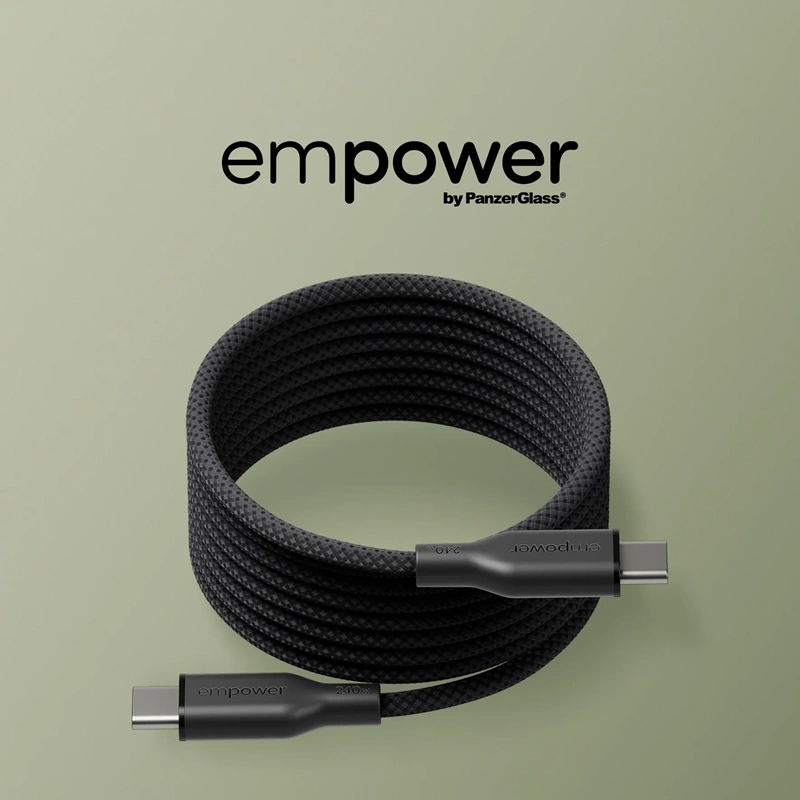 Empower Magnetic įkrovimo laidas USB-C į USB-C, 1.5m - 240W, juoda, 5 nuotrauka
